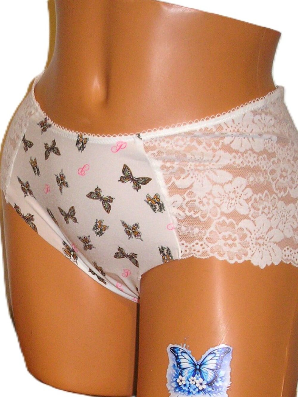 Victoria's Secret Pink - Lace & Butterfly Cheeky Panties Lingerie, Large